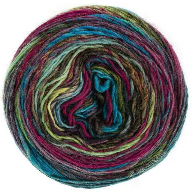 Laine à Tricoter Lana Grossa Colorissimo - 100% Laine Mérinos Extra Fine, Dégradés De Couleur - 300 M / 100 G